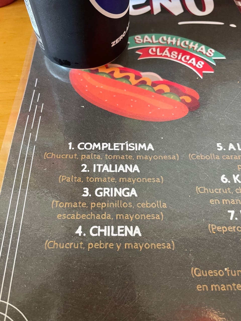 Hotdog-Auswahl