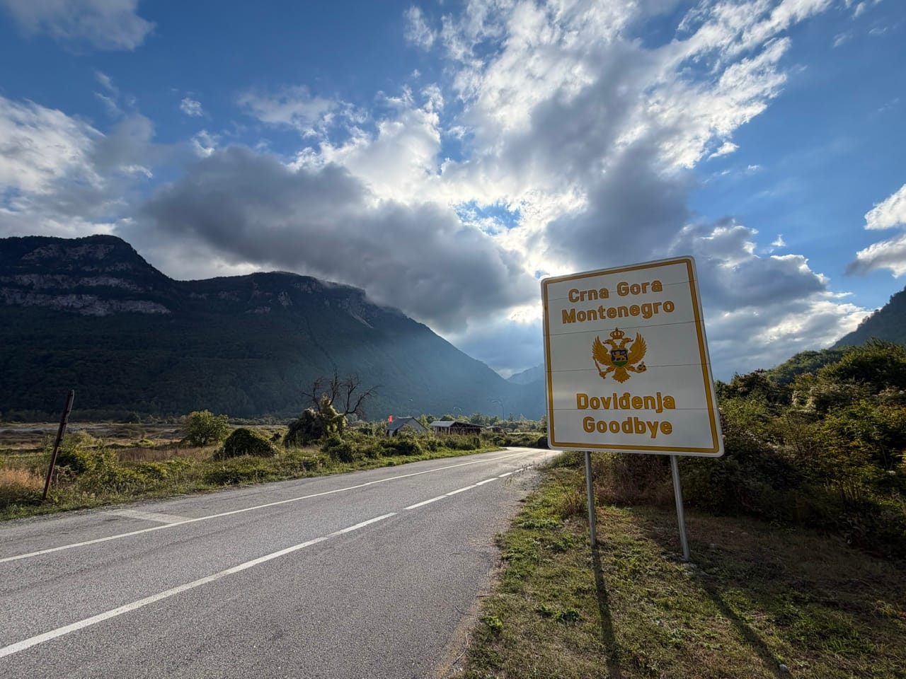 Grenze nach Montenegro (Blick ging zurück)